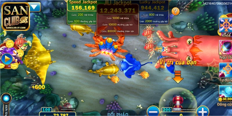 Những tính năng đặc biệt của bắn cá tại SANCLUB